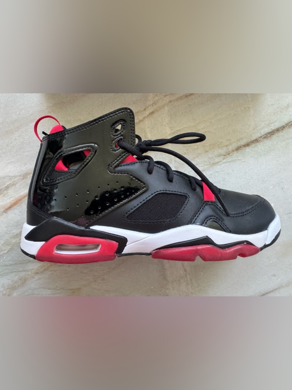 Kids Nike Air Jordan Fight Club 91 Black andRed High-Top Sneakers. Size 4.5Y New